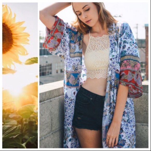 littlegypsie Other - Multi Print Boho Long Kimono